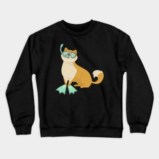 Swiming Shiba inu dog Crewneck Sweatshirt